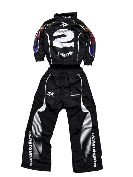 Retro Sports Windbreaker Black