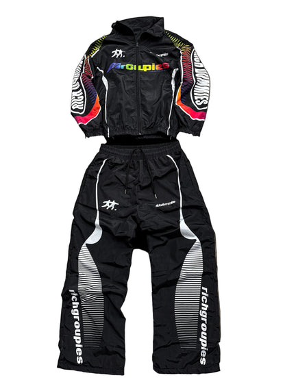 Retro Sports Windbreaker Black